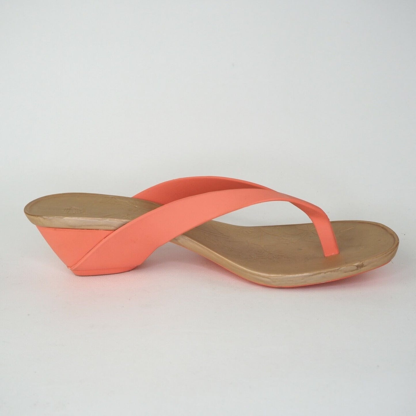 Timberland Flirtatious Thong Women Sandal Orange Rubber Comfort 90379 Size 7