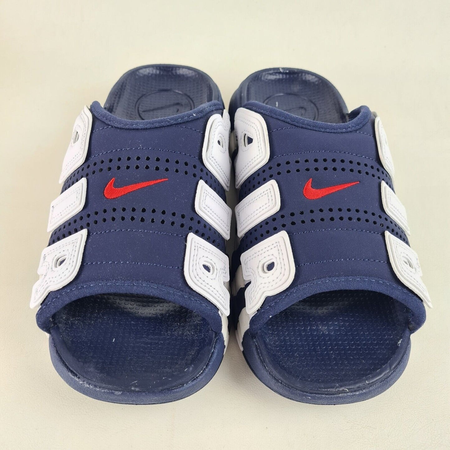 Nike Air More Uptempo Slide NA Olympic Sandal Blue FQ8700 400 Men's Size 8