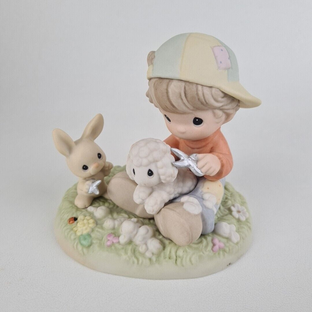 Precious Moments 539910 Shear Happiness And Hare Cuts Country Lane Figurine