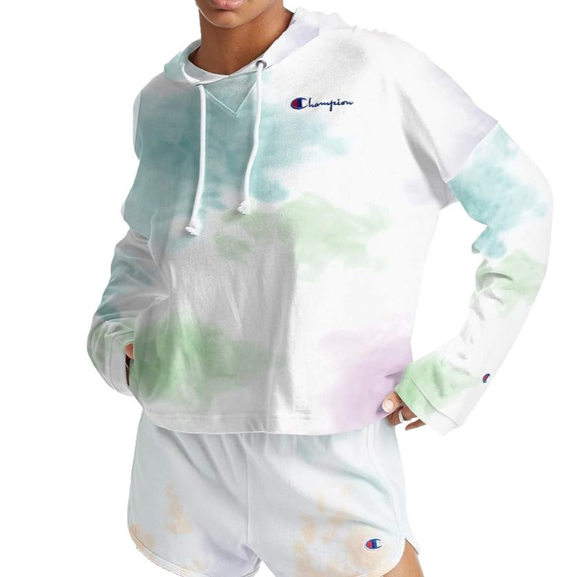 Champion 194164 Women's Life Summer Sweats Oversized Cloud Dye Hoodie Size XS