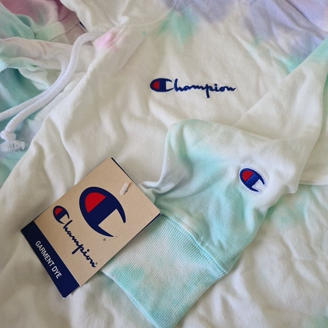 Champion 194164 Women's Life Summer Sweats Oversized Cloud Dye Hoodie Size XS