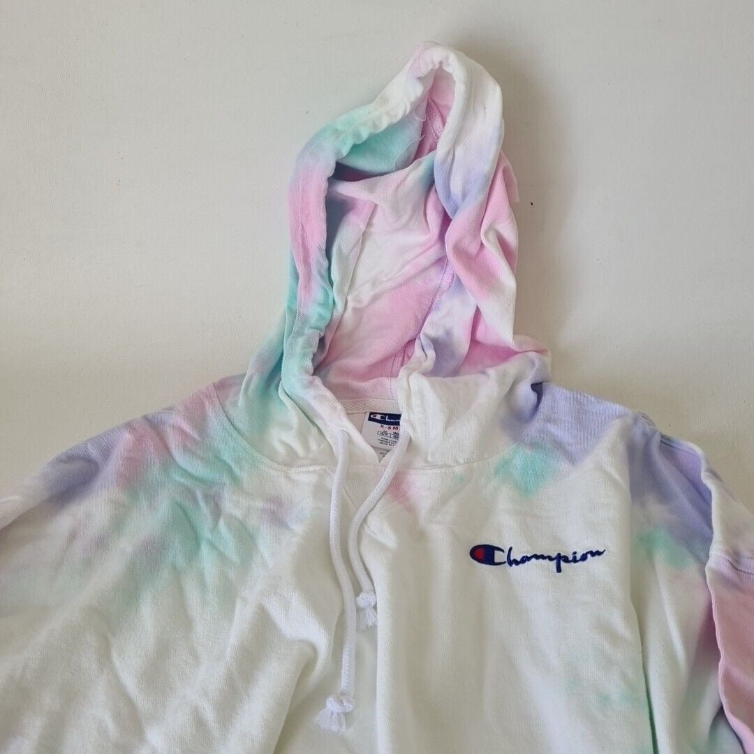 Champion 194164 Women's Life Summer Sweats Oversized Cloud Dye Hoodie Size XS