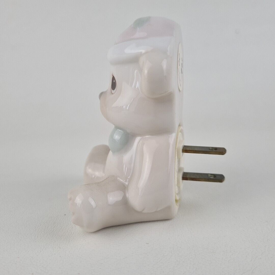 Enesco Precious Moments 327964 Animal Plug In Bear Porcelain Figurine Vintage