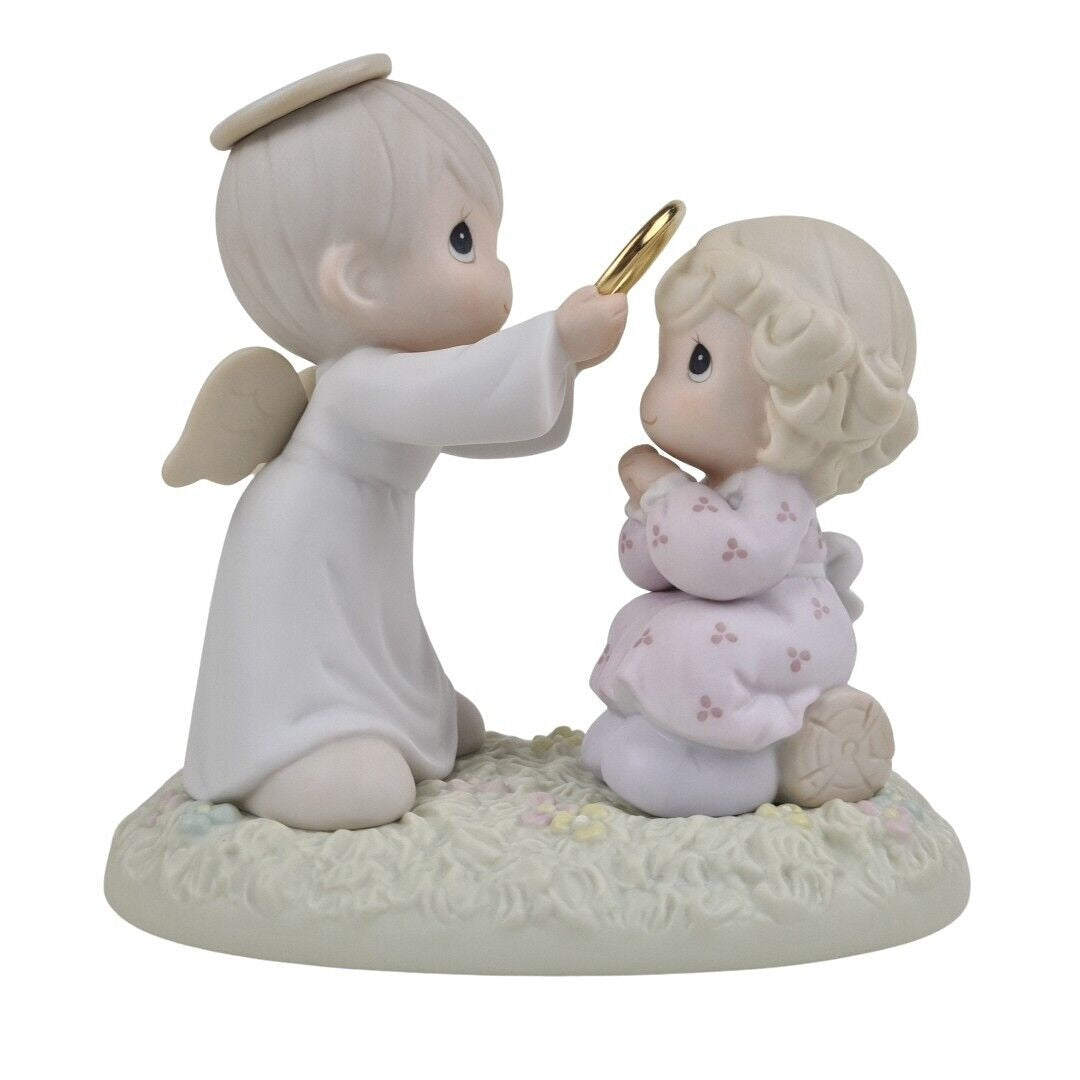 Precious Moments 531693 You Deserve a Halo Thank You Porcelain Figuerine Vintage