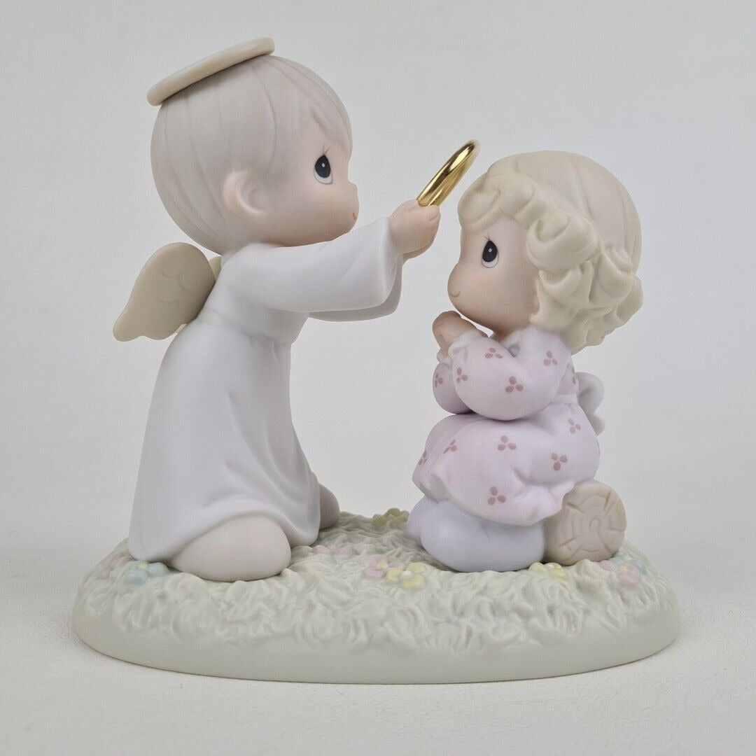 Precious Moments 531693 You Deserve a Halo Thank You Porcelain Figuerine Vintage