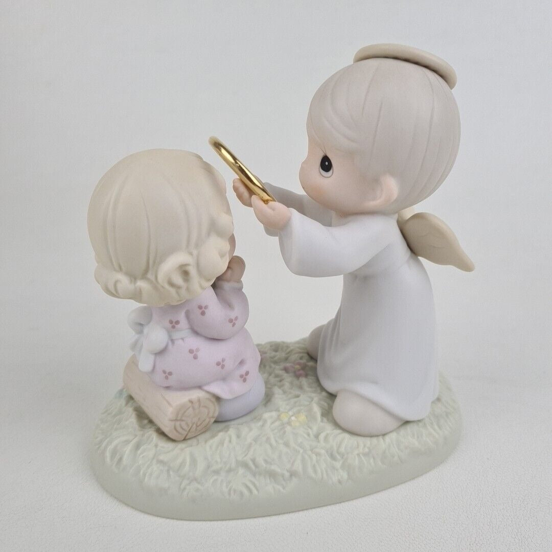 Precious Moments 531693 You Deserve a Halo Thank You Porcelain Figuerine Vintage