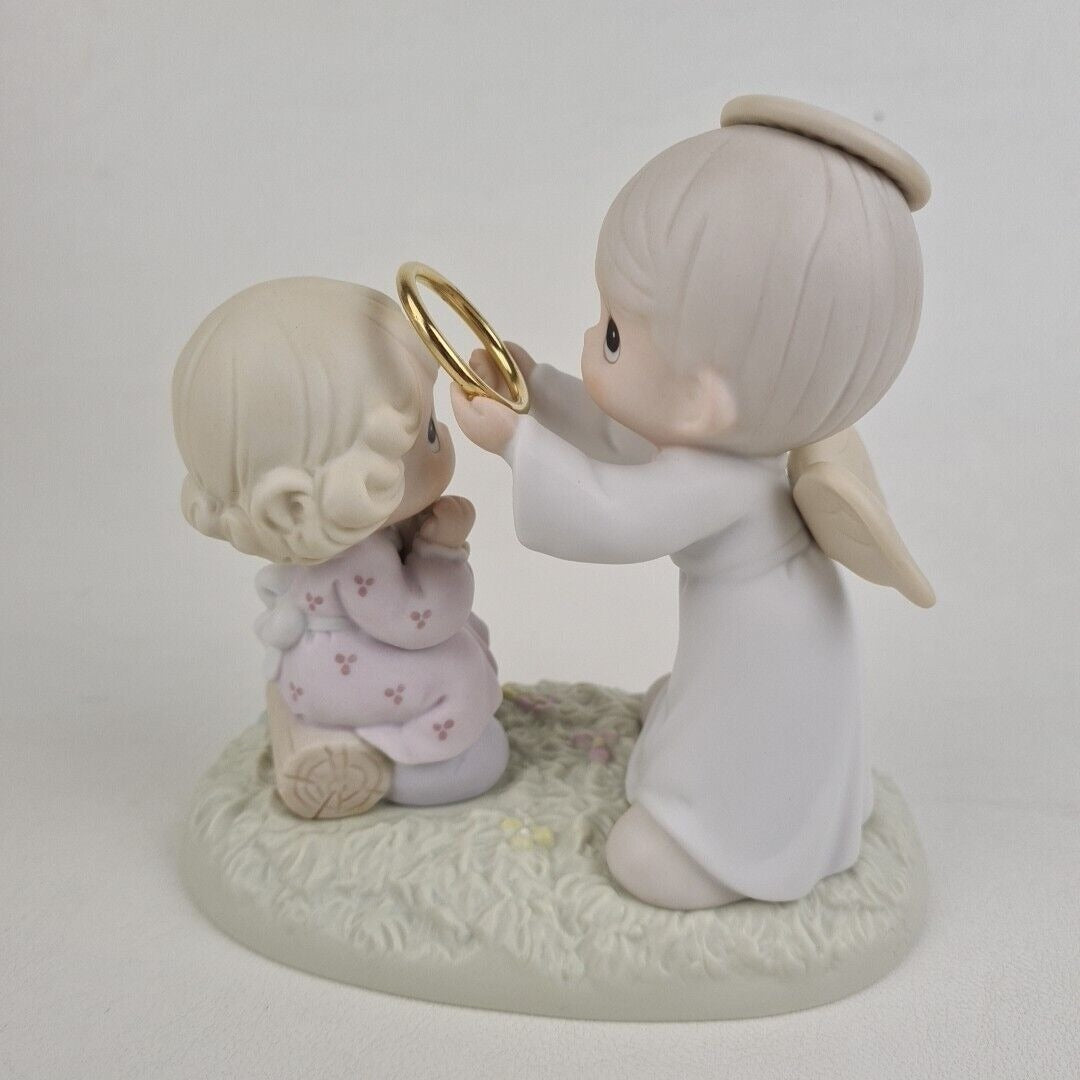 Precious Moments 531693 You Deserve a Halo Thank You Porcelain Figuerine Vintage