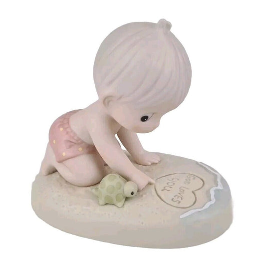 Enesco Precious Moments 129488 "Love Letters In The Sand" Figurine Vintage