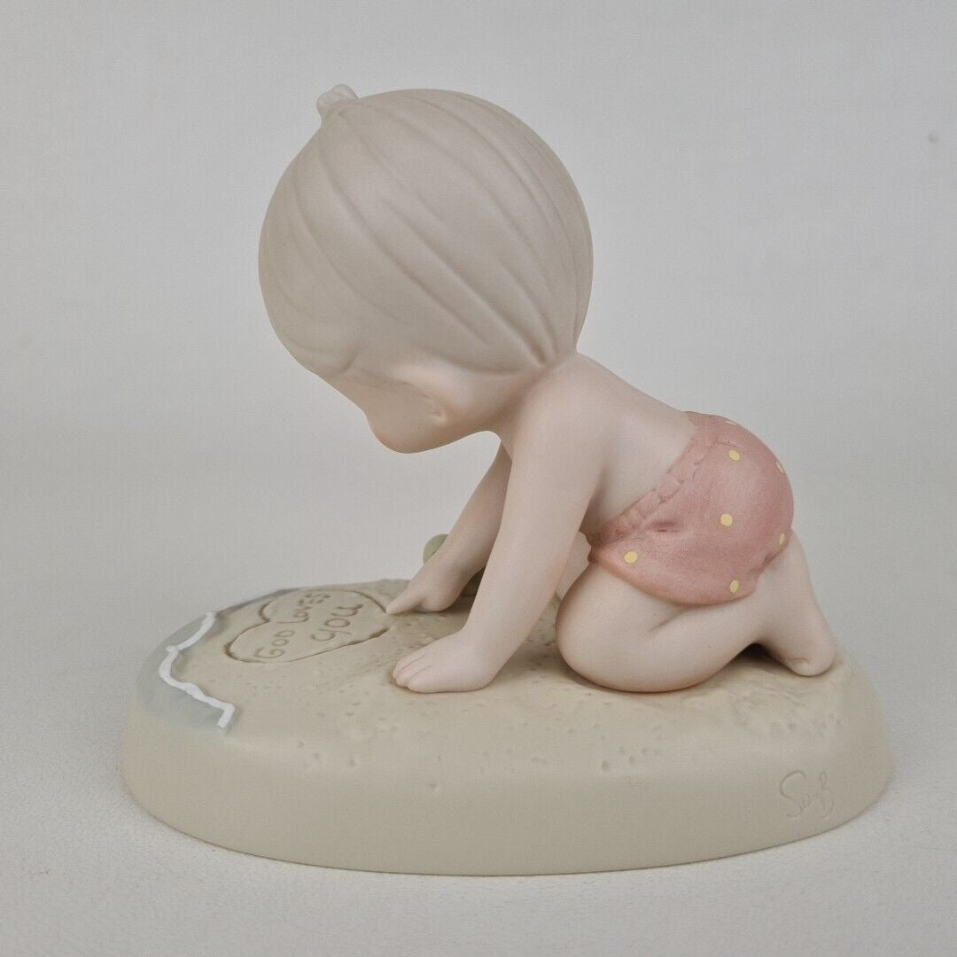 Enesco Precious Moments 129488 "Love Letters In The Sand" Figurine Vintage