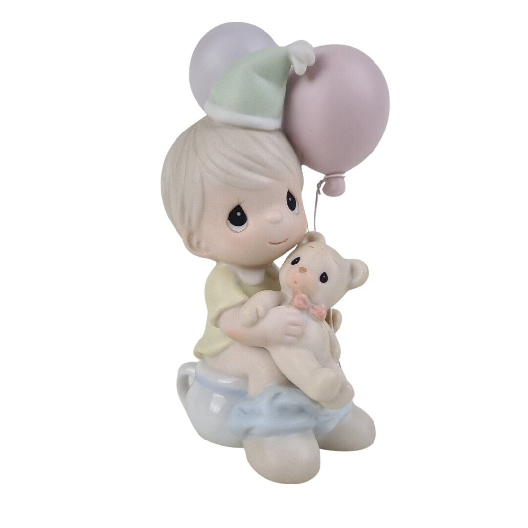 Precious Moments 531022 Potty Time Happy Birthday Boy Teddy Porcelain Figure