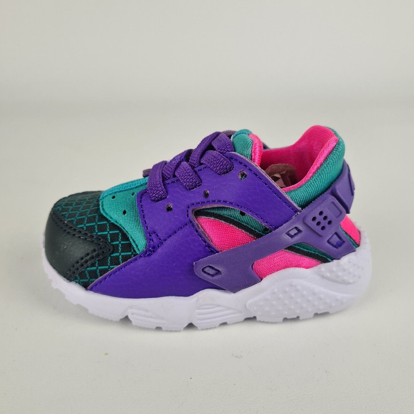 Nike Huarache Run Now Toddlers BQ7098 300 Running Purple Black Sneakers Size 5 C