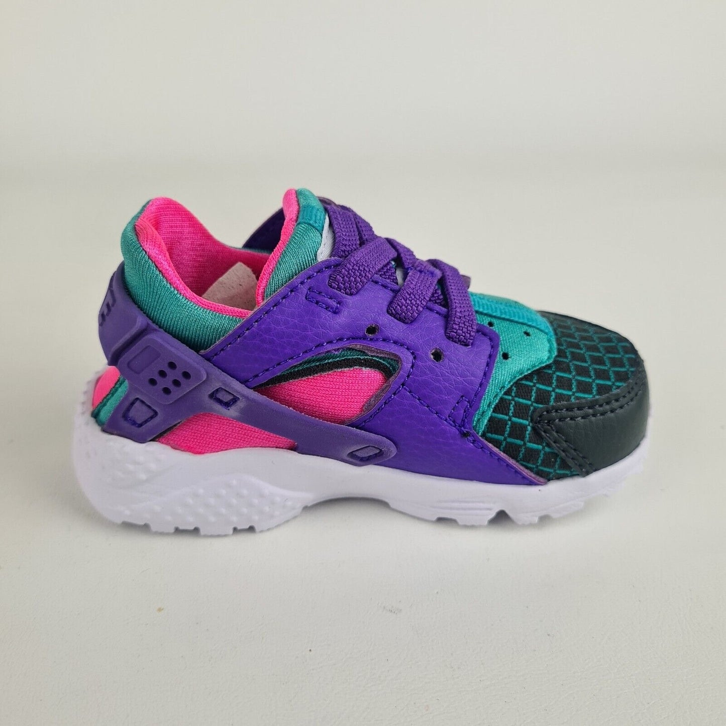 Nike Huarache Run Now Toddlers BQ7098 300 Running Purple Black Sneakers Size 5 C