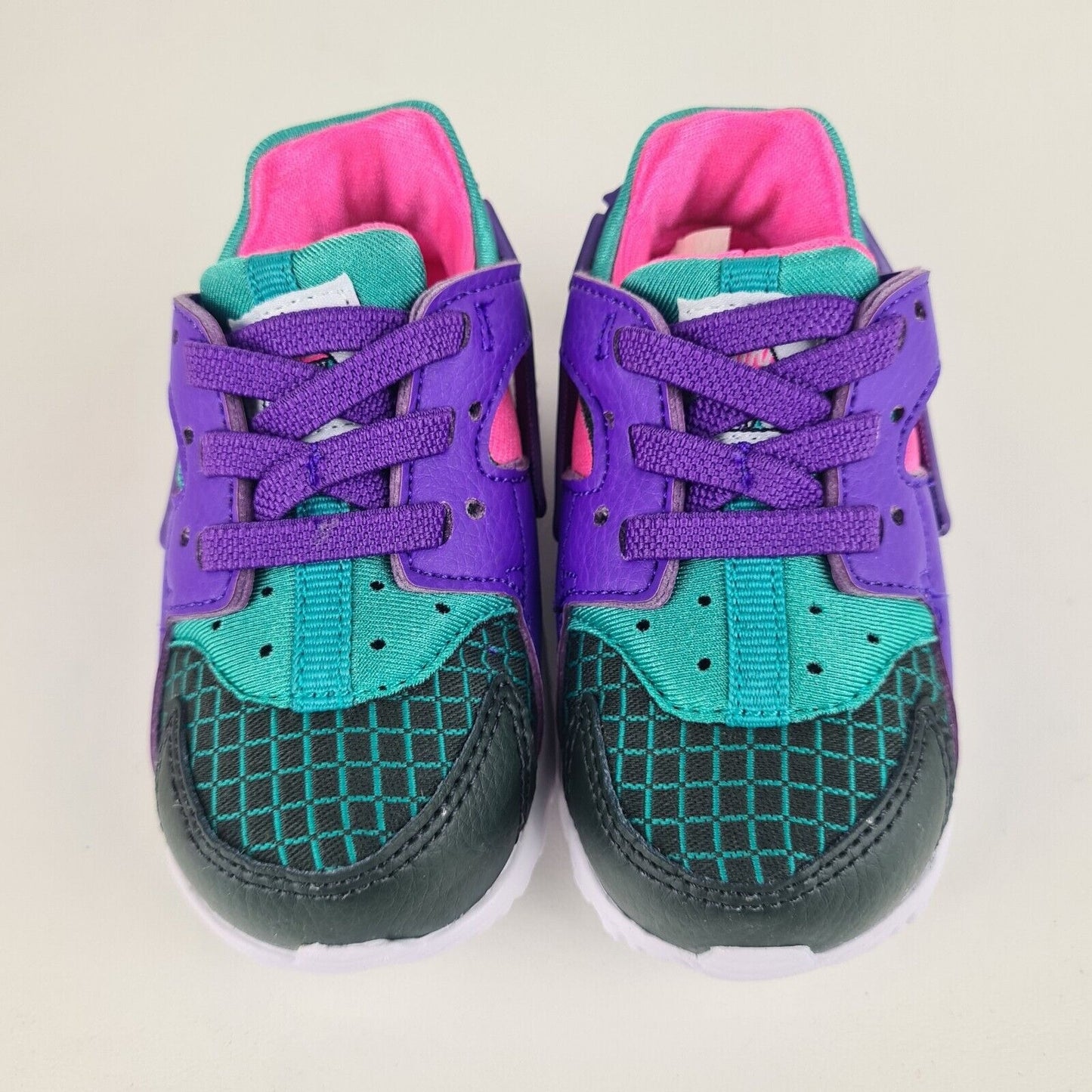 Nike Huarache Run Now Toddlers BQ7098 300 Running Purple Black Sneakers Size 5 C