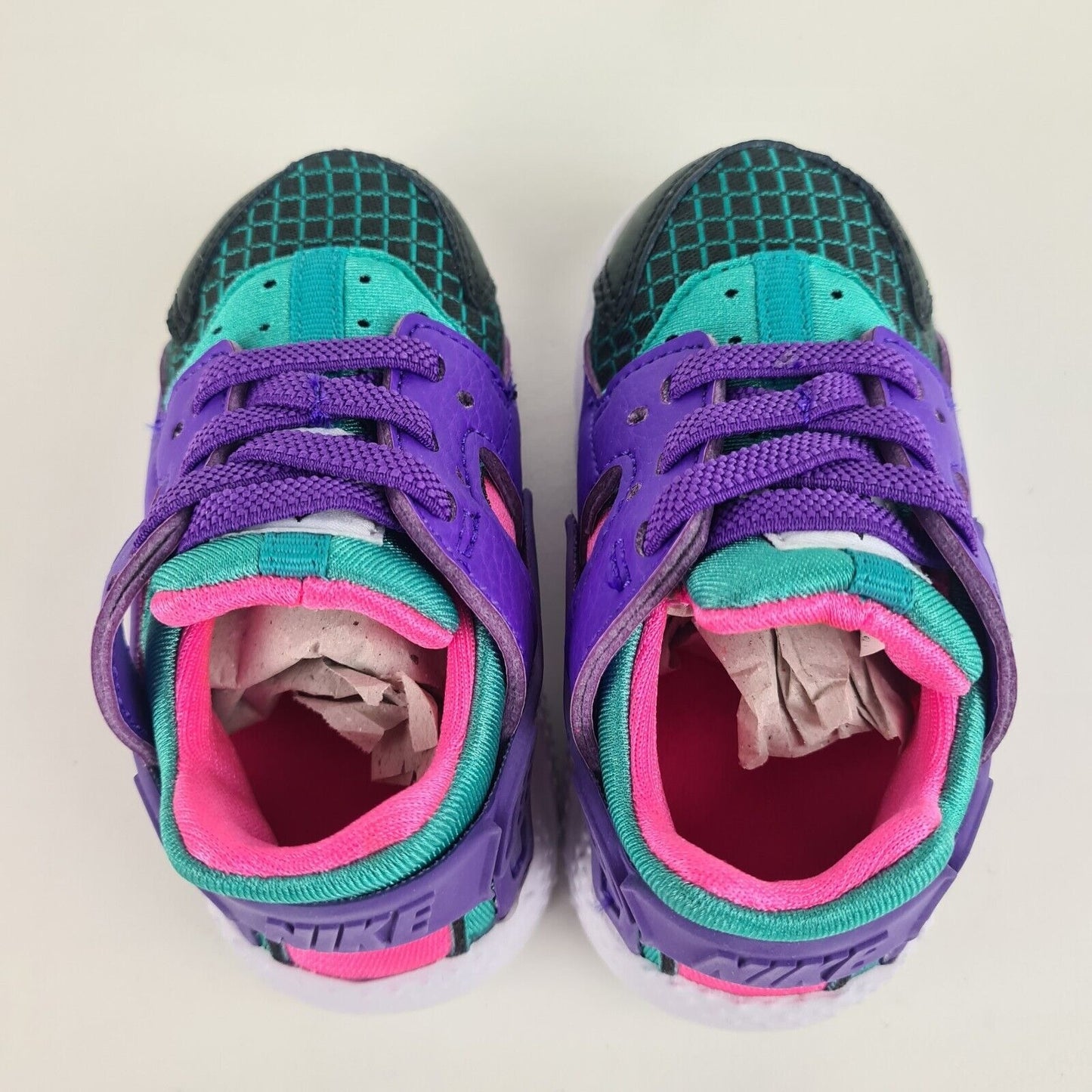 Nike Huarache Run Now Toddlers BQ7098 300 Running Purple Black Sneakers Size 5 C