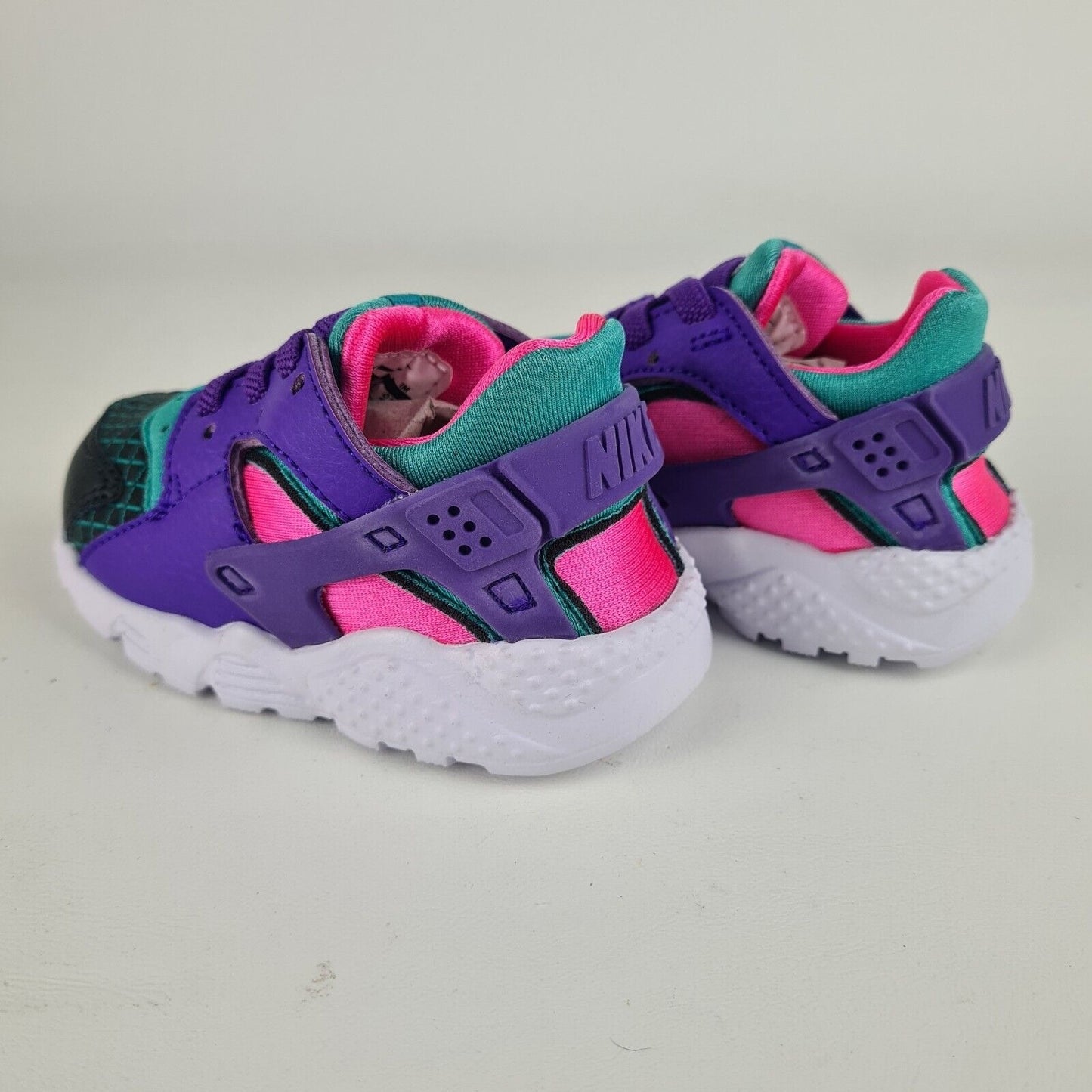 Nike Huarache Run Now Toddlers BQ7098 300 Running Purple Black Sneakers Size 5 C