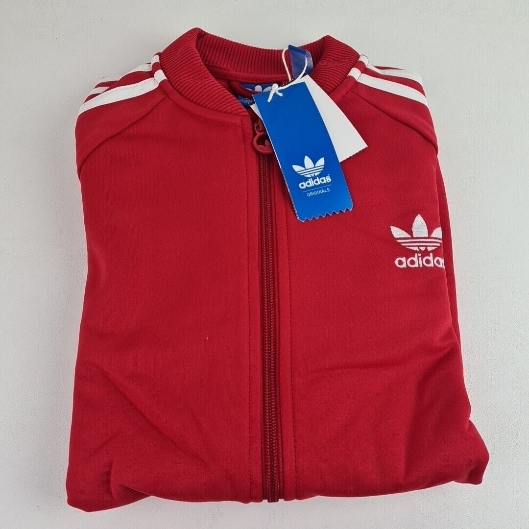 adidas Originals Adi Trefoil Superstar Track Red Jacket M66355 Kids Size L