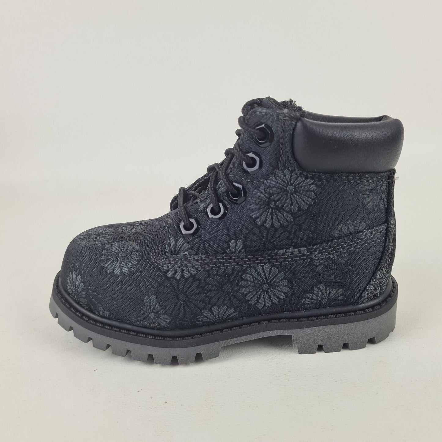 Timberland 6 IN Classic Toddler Boots TB0A1781 Black Floral Leather Size 10.5