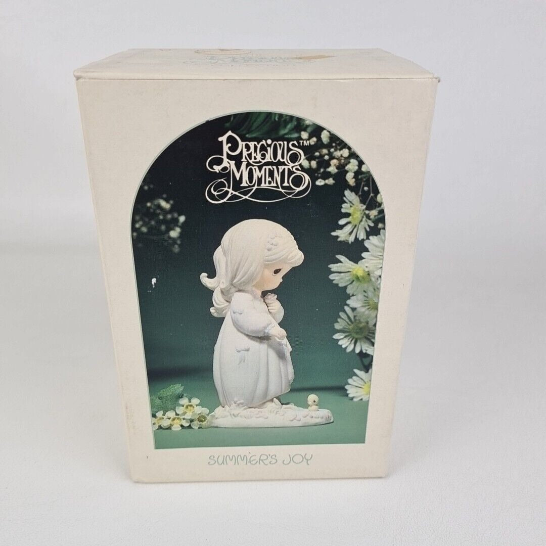 Precious Moments 12076 Summer's Joy Collectible Porcrlain Figurine Vintage