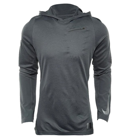 Nike 812060 065 Hyper Elite Hooded Shooter Basketball Top Men's Grey Size 3XL