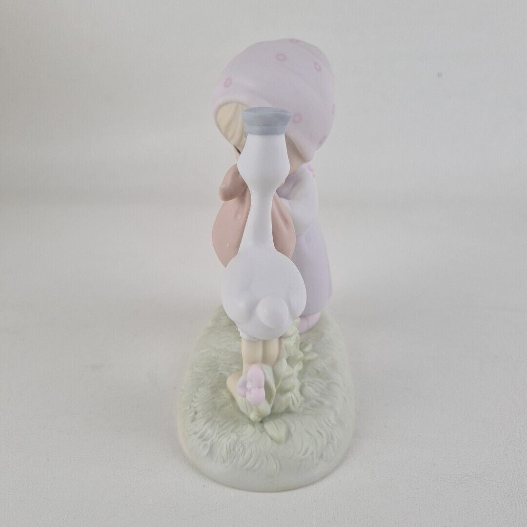 Precious Moments 523178 Joy on Arrival Stork Baby Porcelain Figurine Vintage