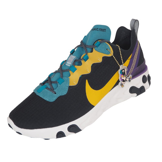 Nike React Element 55 PRM Black Teal Sneakers Women Running CI9593 002 Size 7.5