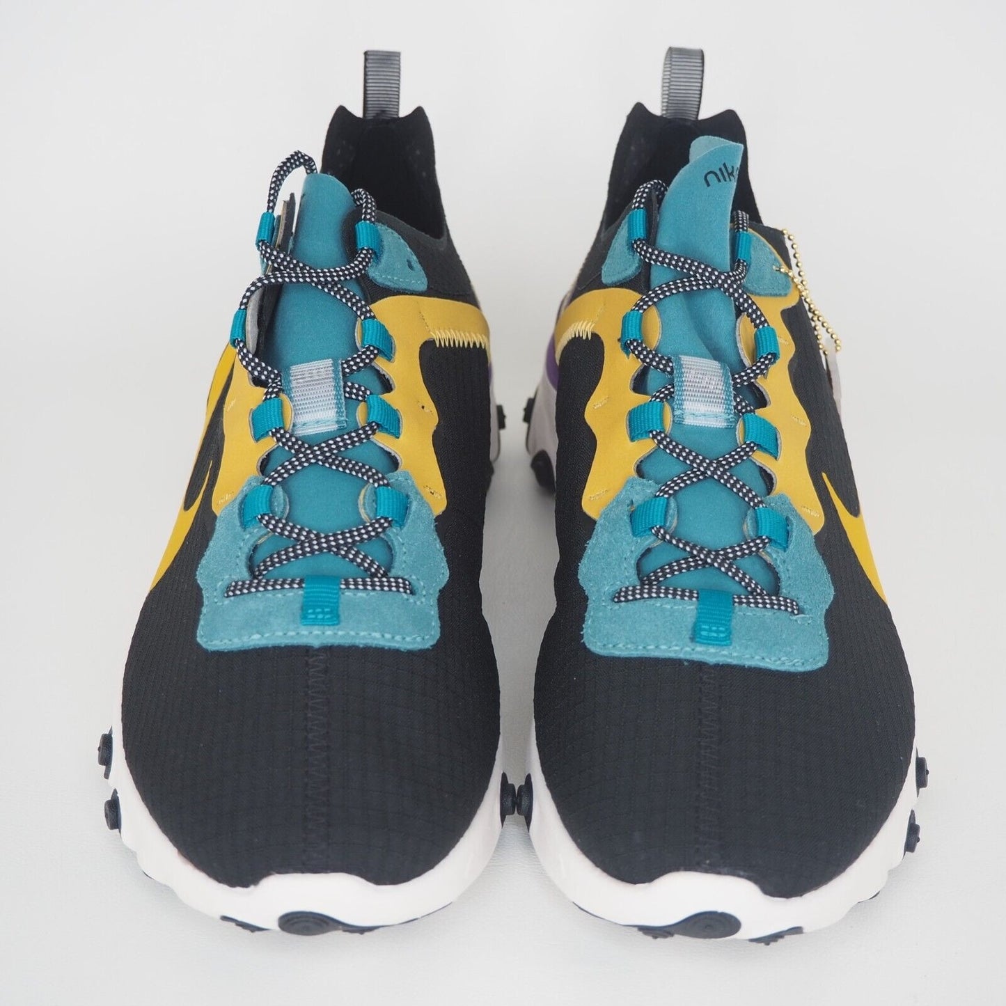 Nike React Element 55 PRM Black Teal Sneakers Women Running CI9593 002 Size 7.5