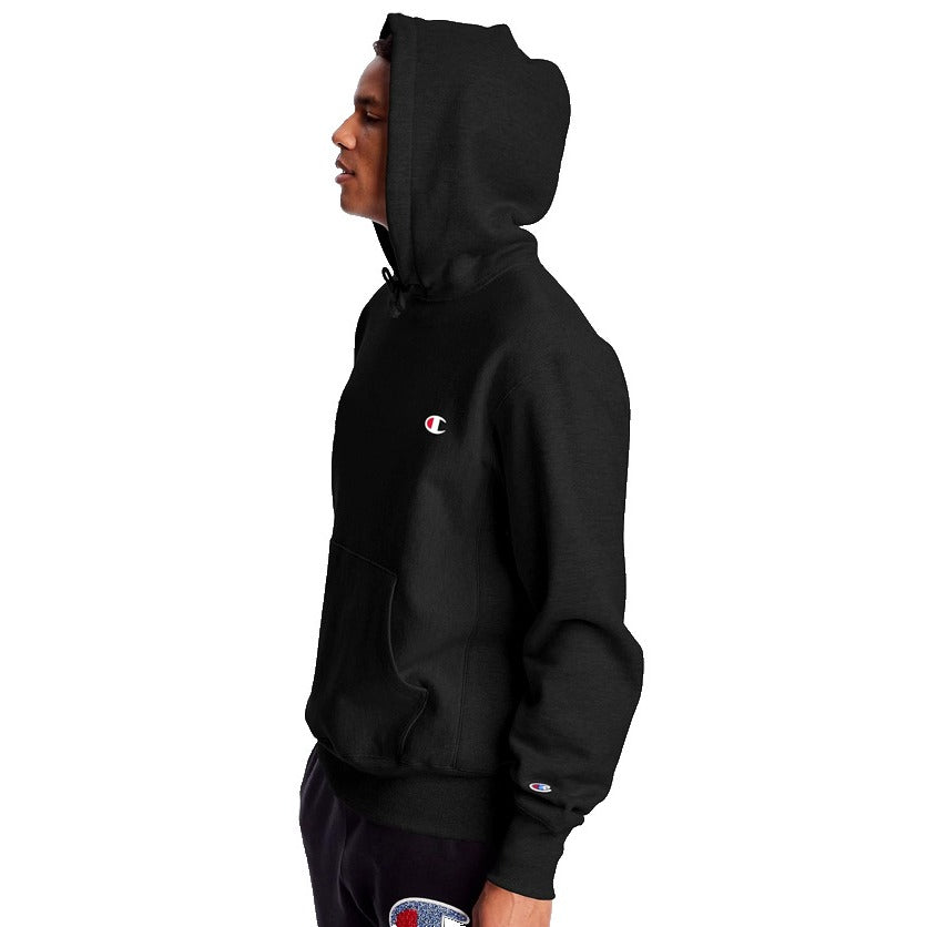 Champion Y06145 Reverse Weave Hoodie Black Men Heavyweight Heritage Size XL