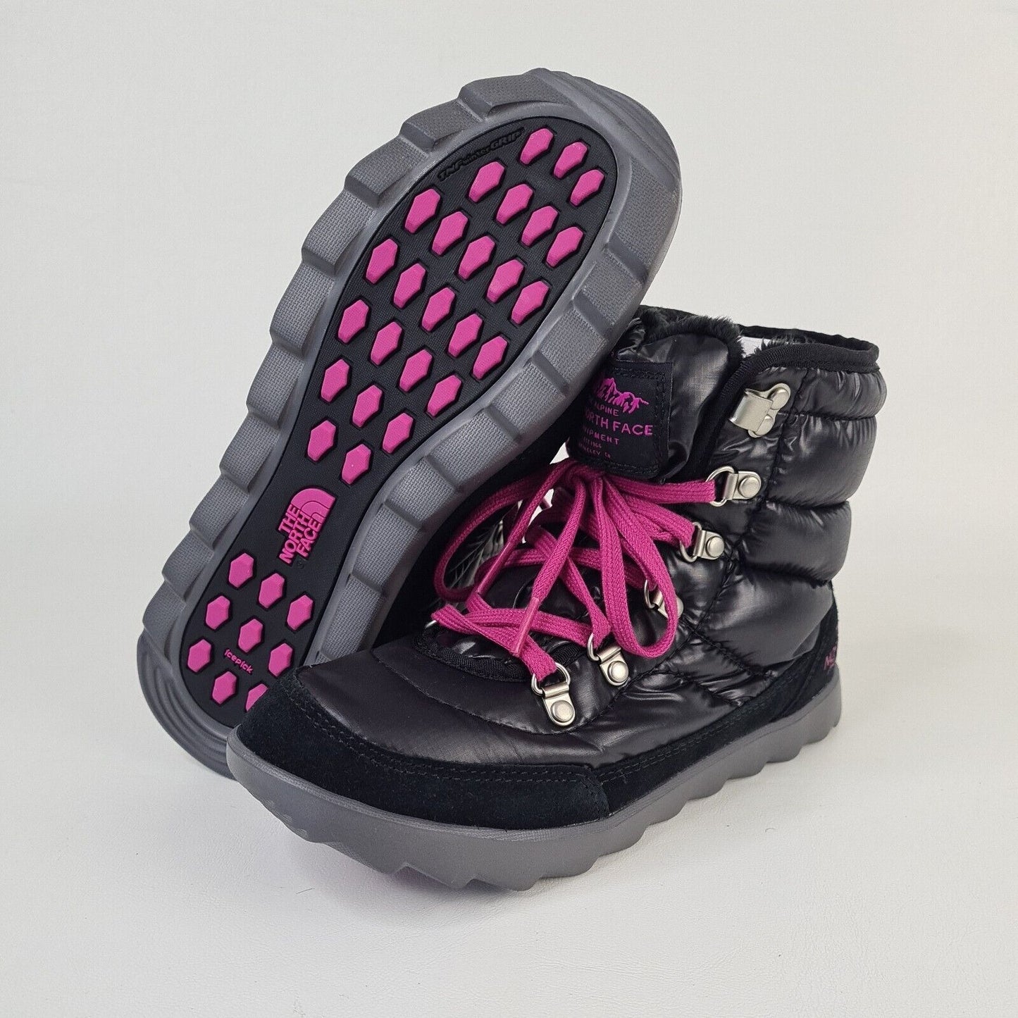 The North Face Women Bootie Thermo Ball Lace CKJ8DXE Waterproof Black Size 7 New