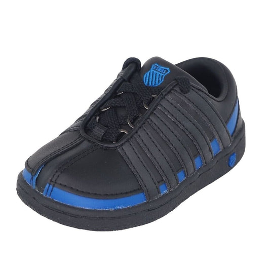 K-Swiss Ramli Low Classic Toddler Shoes Black Blue Leather Sports 2485016 Sz 6.5