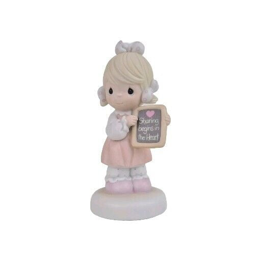 Precious Moments 520861 Sharing Begins In The Heart Porcelain Figurine Vintage