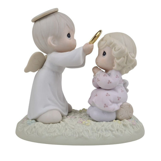 Precious Moments 531693 You Deserve a Halo Thank You Porcelain Figuerine Vntg