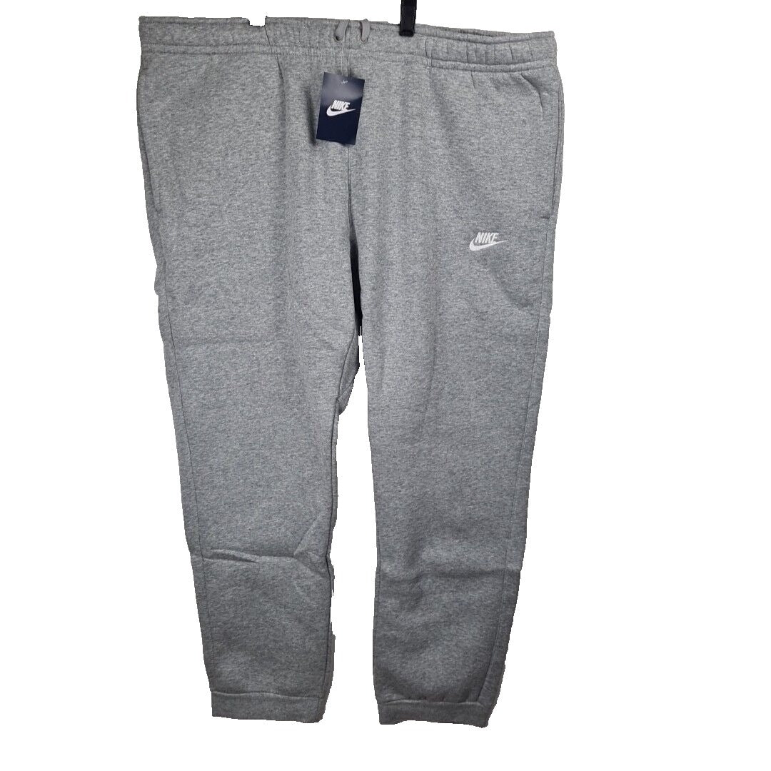 Nike 804408 063 Straight Fit Casual Fleece Pants Men Grey Athletic Size 3XL