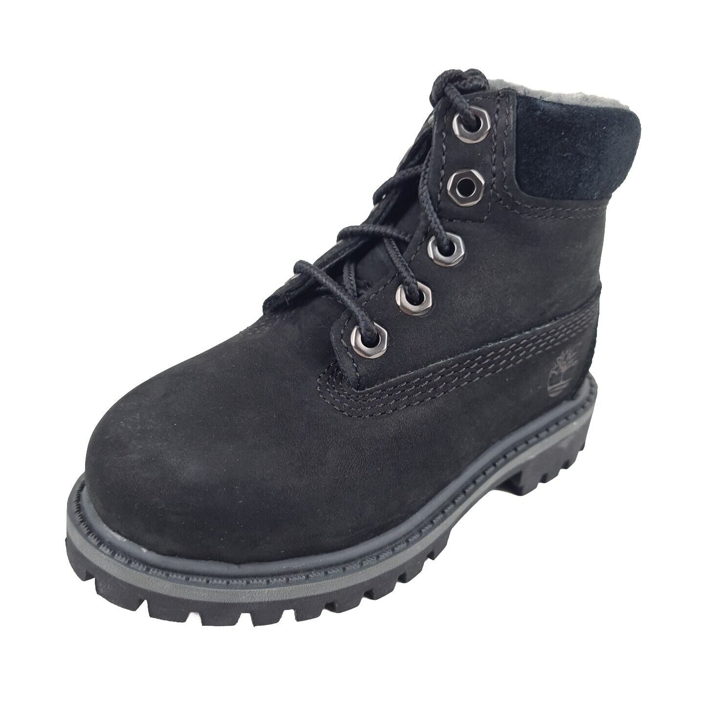 Timberland 6 In Premium Boot Nubuck Black TODDLER Waterproof Outdoors Size 11