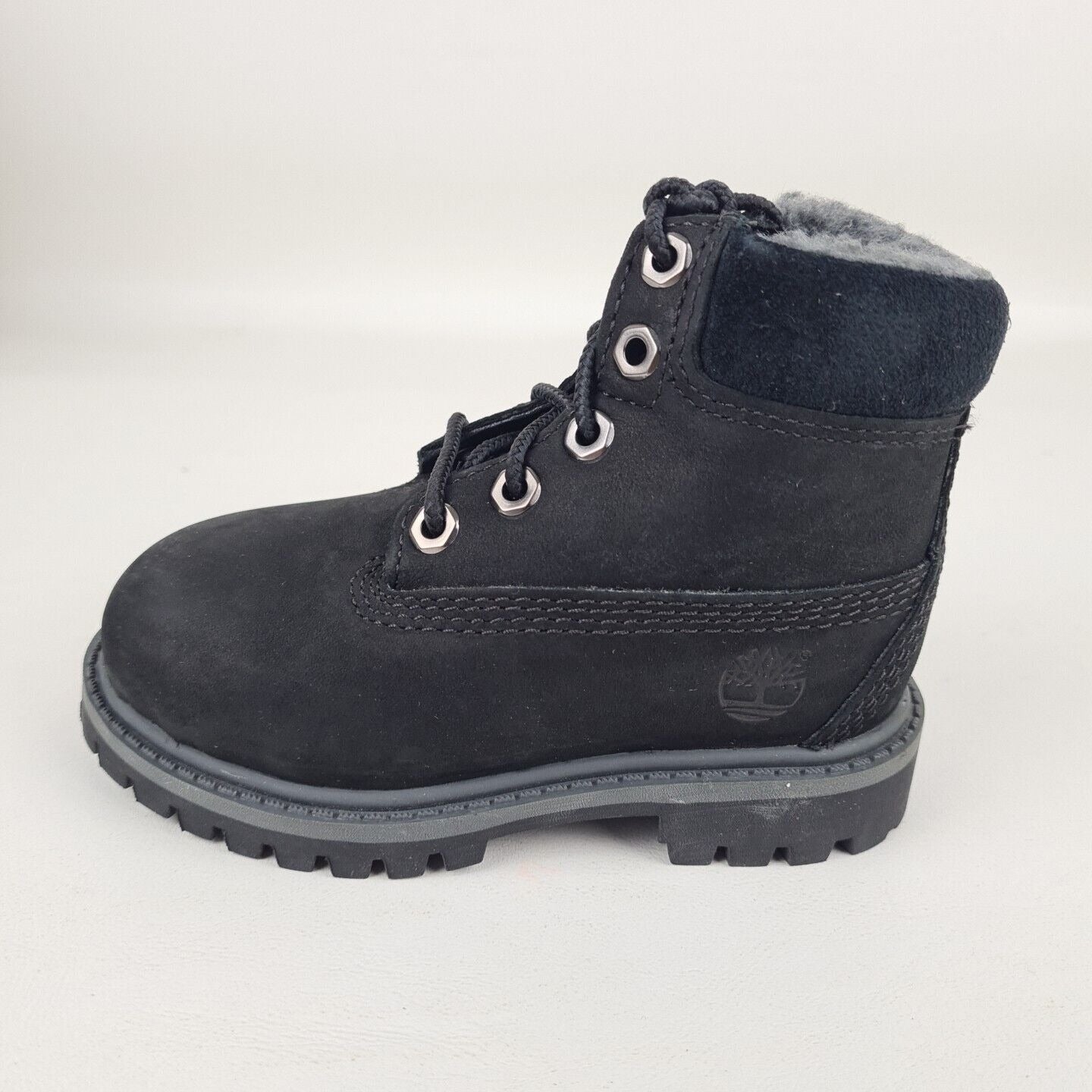 Timberland 6 In Premium Boot Nubuck Black TODDLER Waterproof Outdoors Size 11