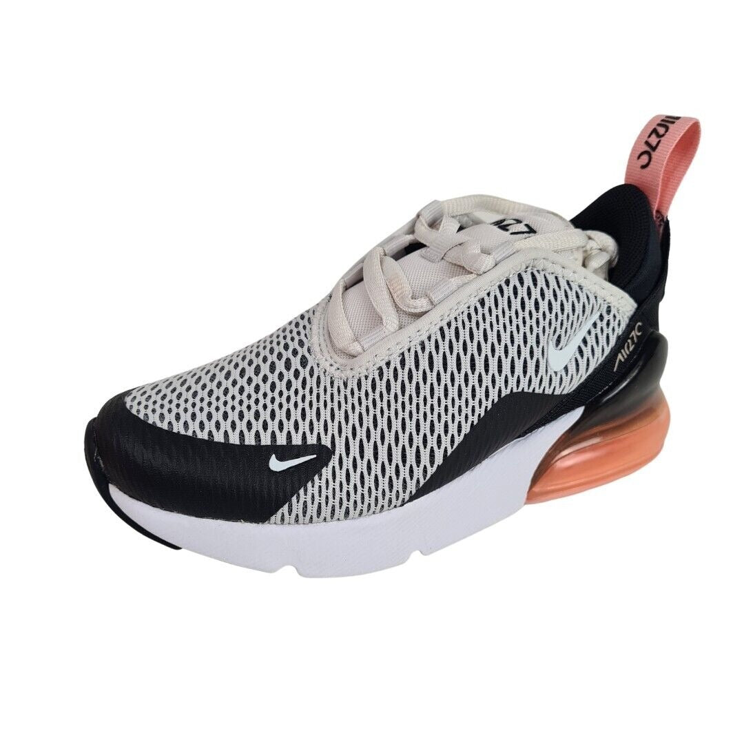 Nike Air Max 270 PS White Black LITTLE KIDS Shoes AO7440 005 Running Size 12 C