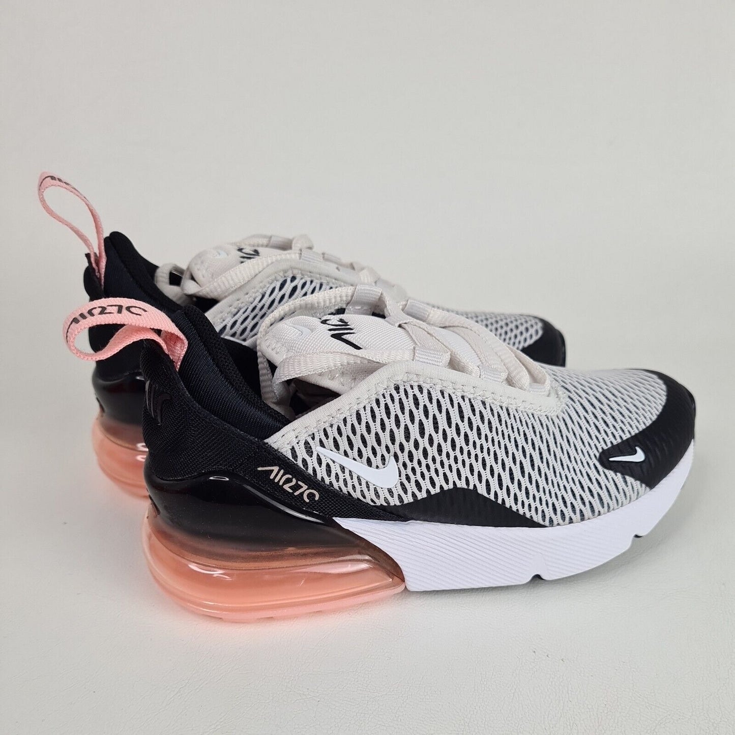 Nike Air Max 270 PS White Black LITTLE KIDS Shoes AO7440 005 Running Size 12 C