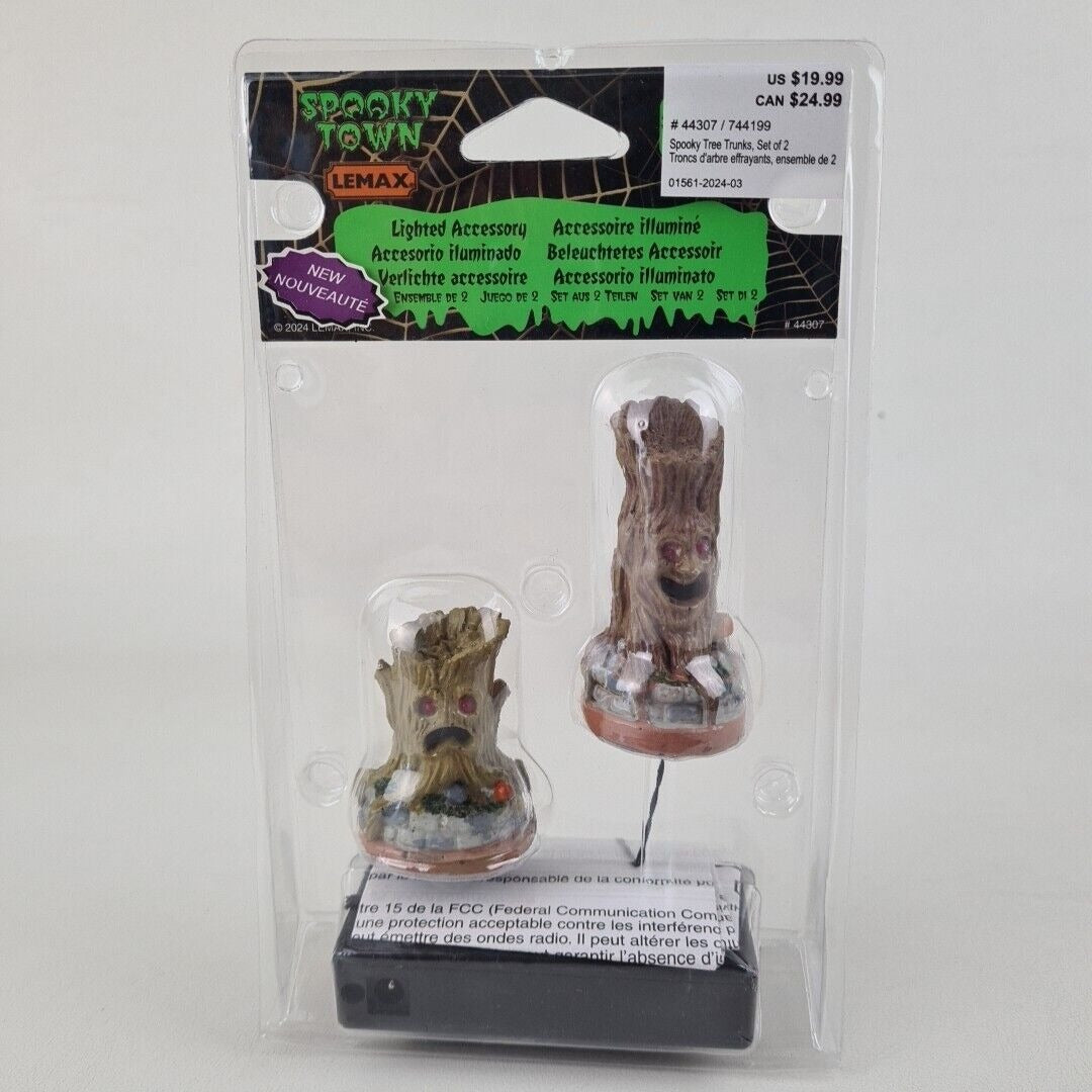 Lemax Spooky Town Spooky Tree Trunks 44307 Village Town Accessory Lighted