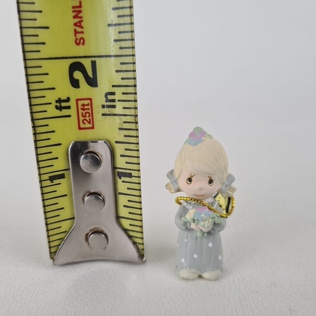 Precious Moments Pewter Junior Brides Maid 694819 Mini Figurine Vintage 1989