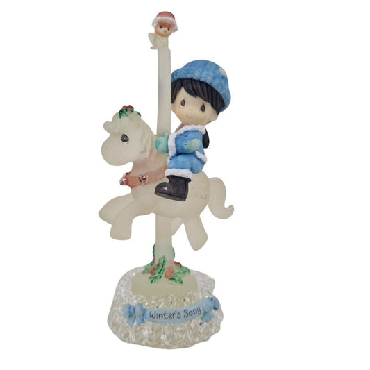 Precious Moments 843717 Carousel Horse Vintage Rare Mini Figurine Winter Song