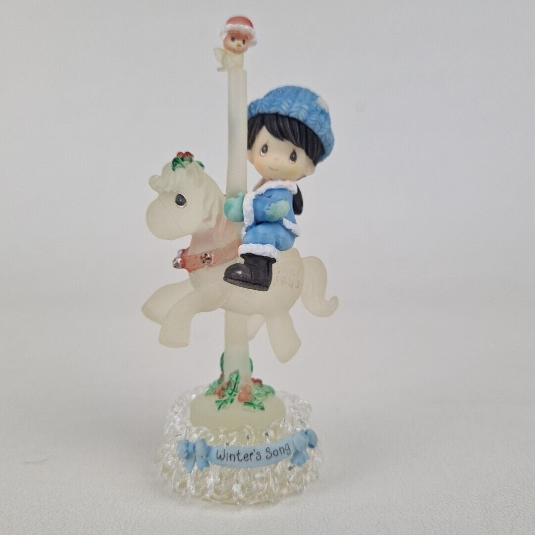 Precious Moments 843717 Carousel Horse Vintage Rare Mini Figurine Winter Song