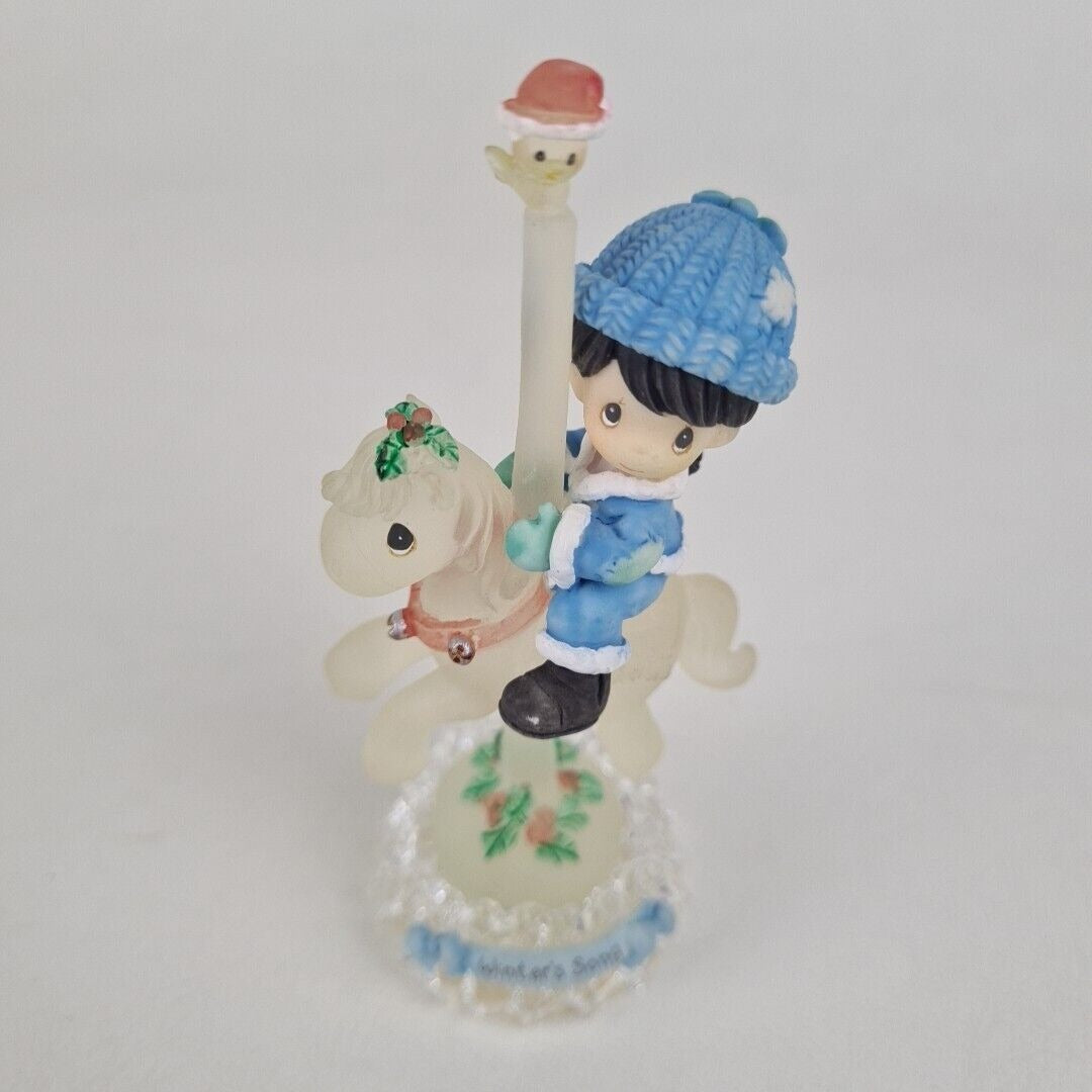 Precious Moments 843717 Carousel Horse Vintage Rare Mini Figurine Winter Song