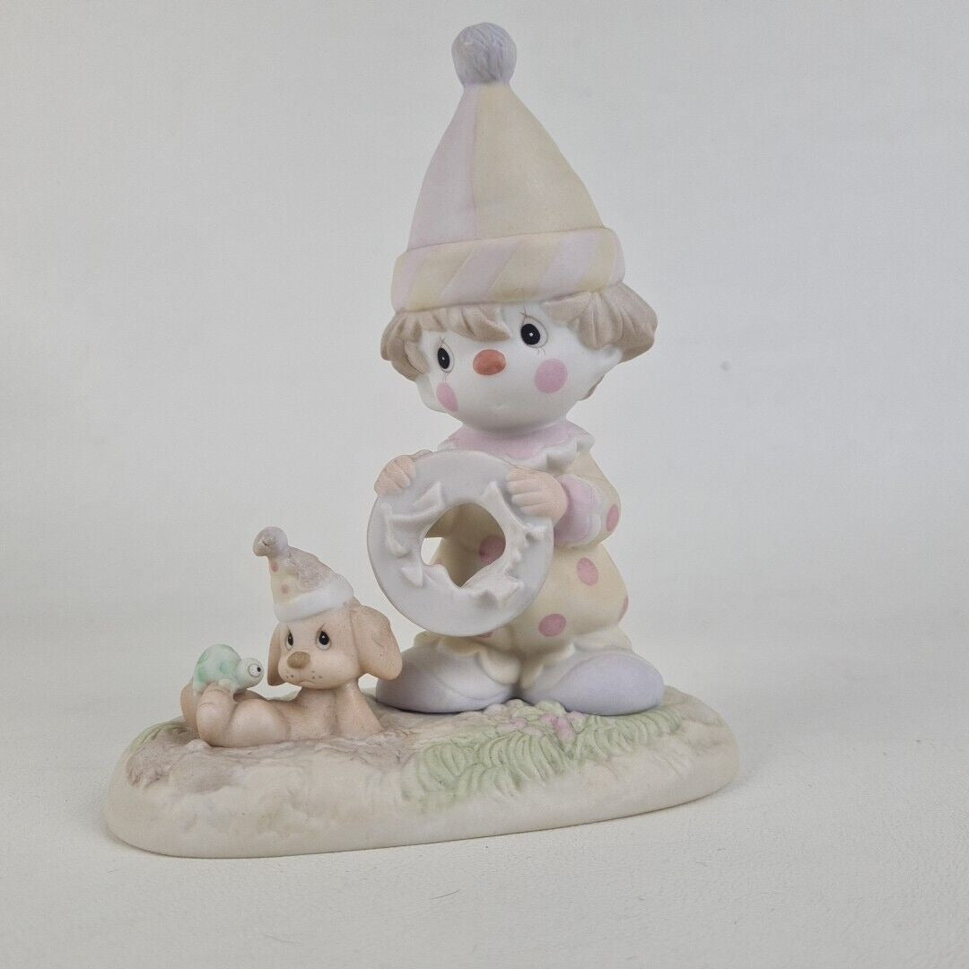 Precious Moments 12467 THE LORD WILL CARRY YOU THROUGH Clown Dog Figurine