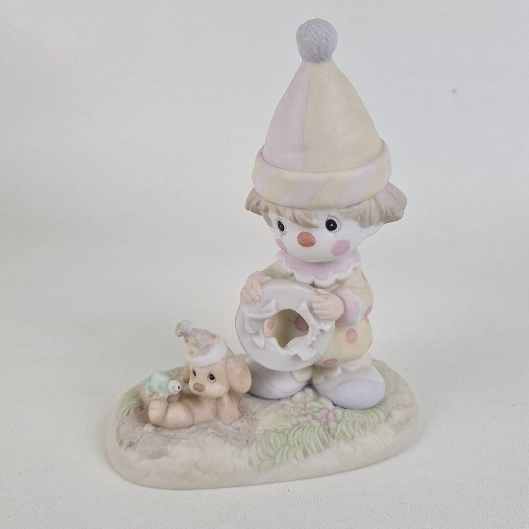 Precious Moments 12467 THE LORD WILL CARRY YOU THROUGH Clown Dog Figurine