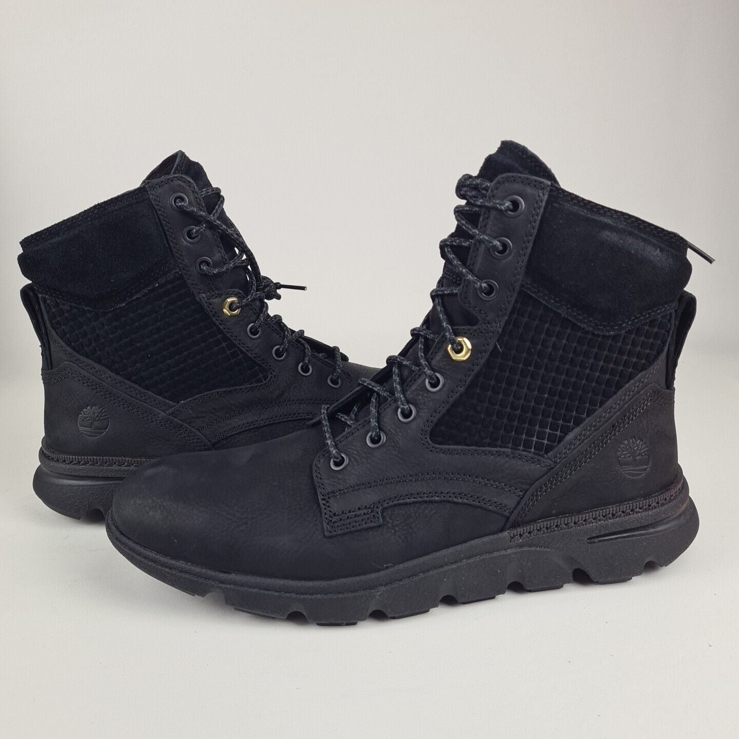 Timberland Eagle Bay Leather Boots Military Black Men TB0A1JRS Hiking Size 10