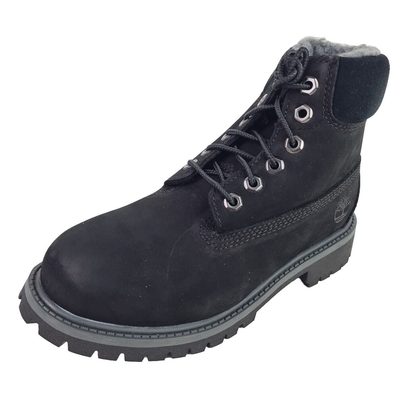 Timberland 6 In Classic TB0A118 Boot Nubuck Black LITTLE KIDS Waterproof SZ 2.5