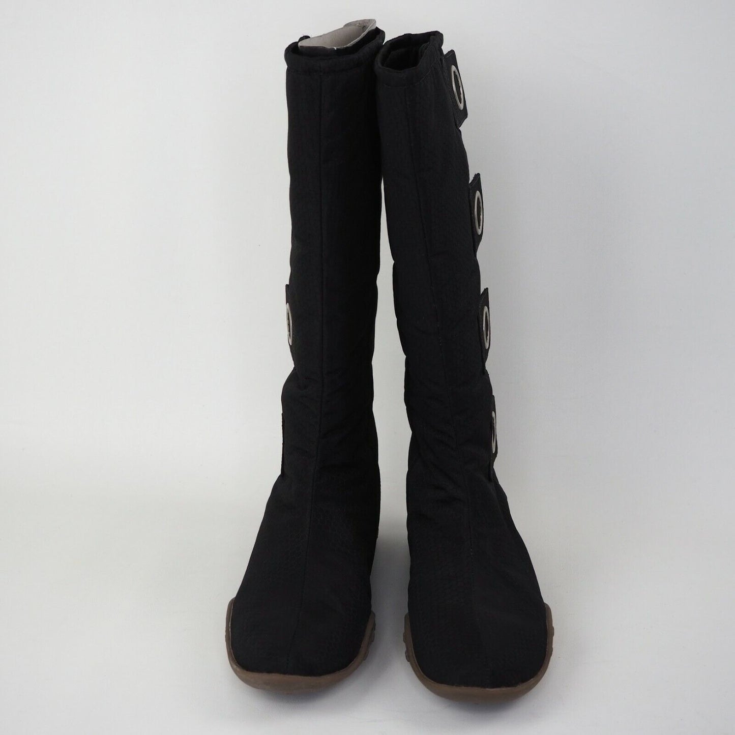 Timberland Sierra Vista Tall 14 IN Womens Boots SZ 7.5 Black Fashion 55353 Vntg