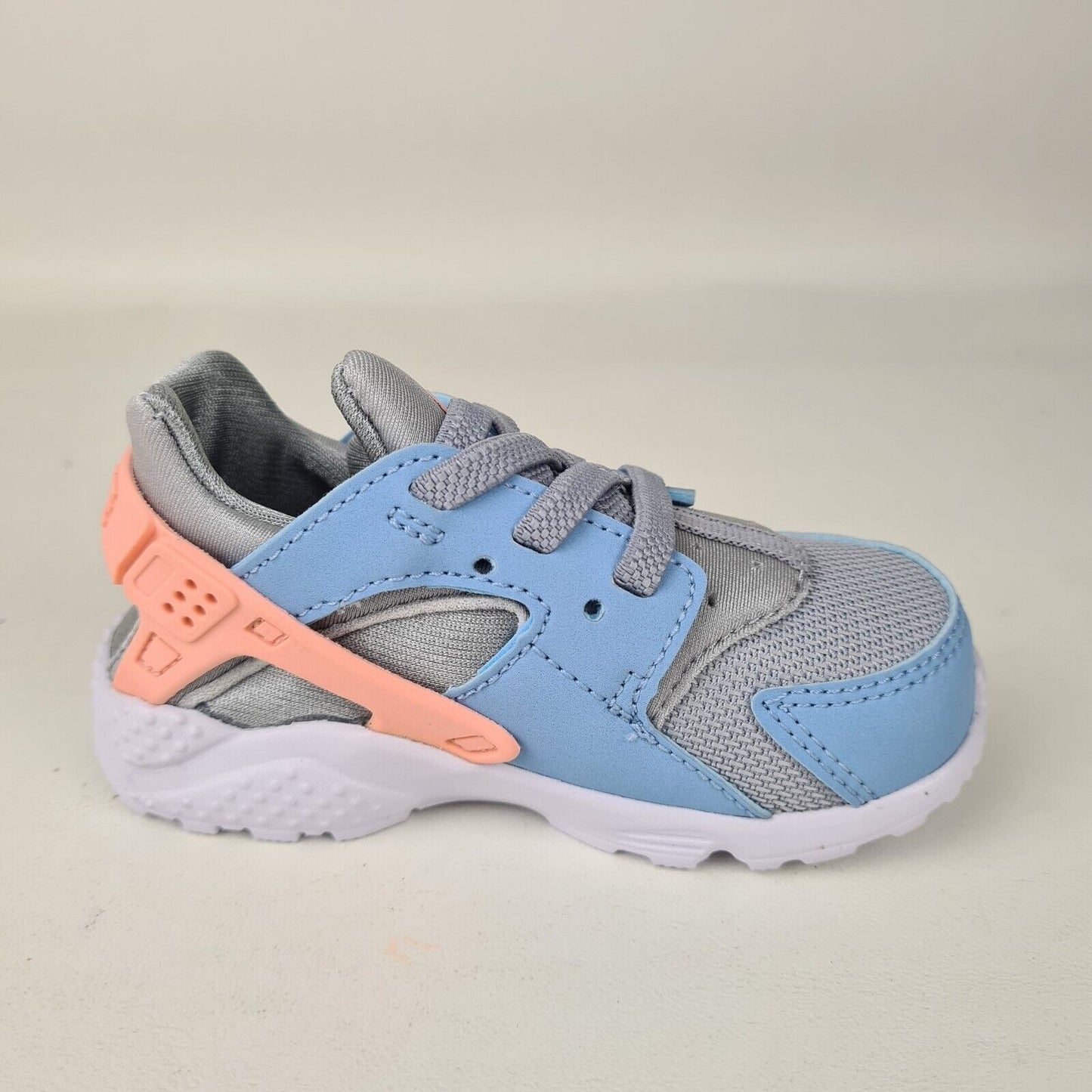 Nike Huarache Run Toddler Wolf Grey Bleached Coral Sneakers 704952 015 Size 6 C