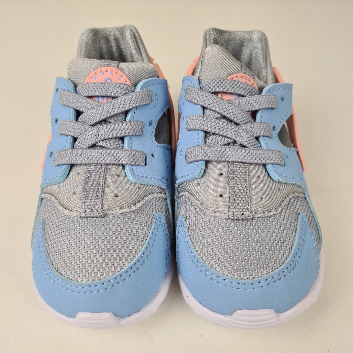 Nike Huarache Run Toddler Wolf Grey Bleached Coral Sneakers 704952 015 Size 6 C