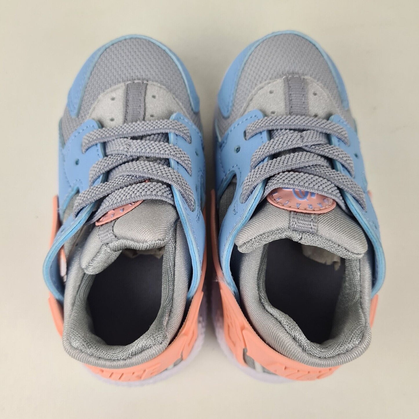 Nike Huarache Run Toddler Wolf Grey Bleached Coral Sneakers 704952 015 Size 6 C