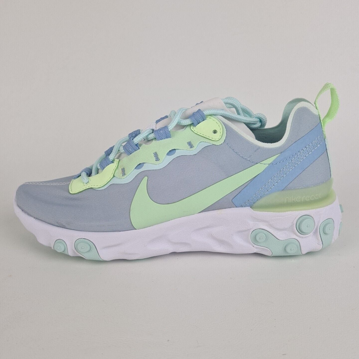 Nike React Element 55 White Grey Sneakers Women Running BQ2728 100 Size 6